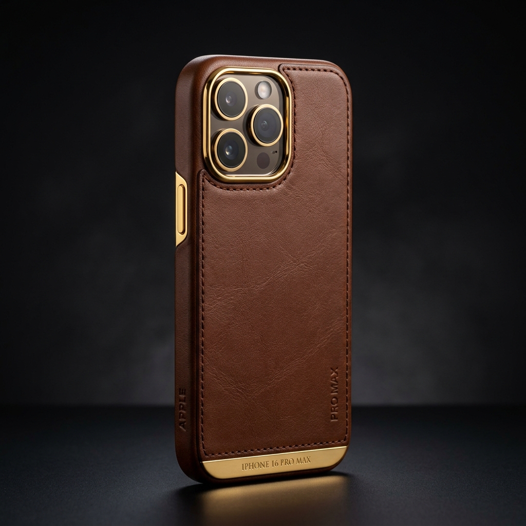 Signature Gold Leather Case