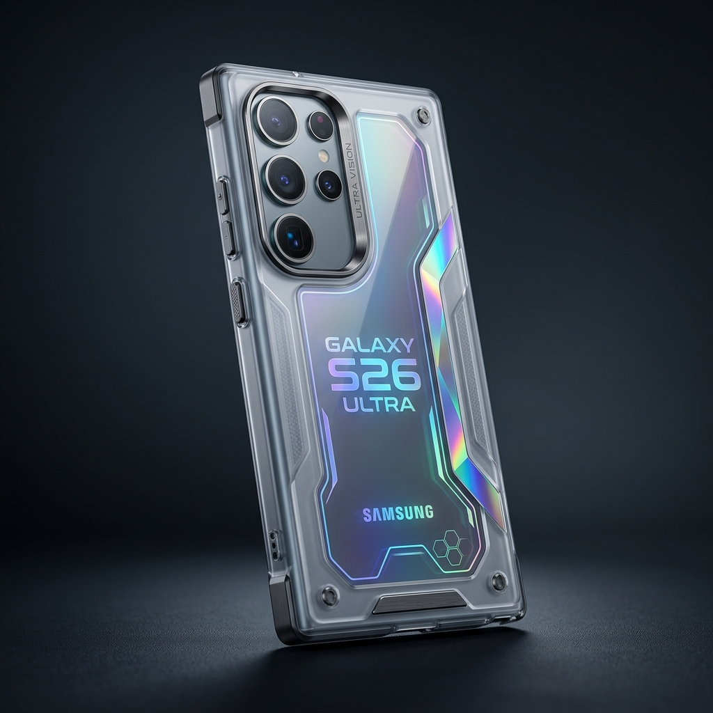 Holographic Aurora Glass Case